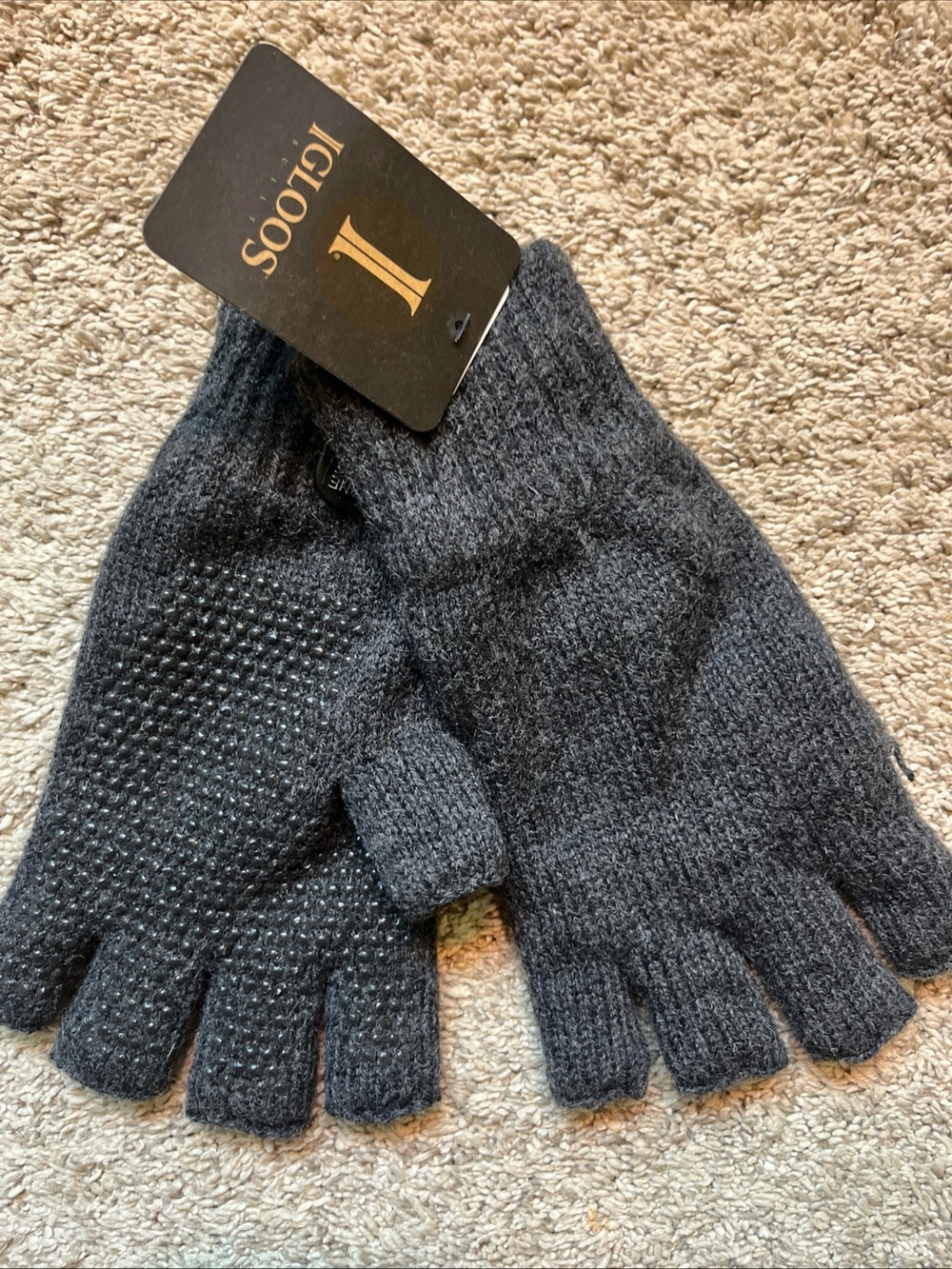 Igloo Unisex Gray thinsulate insulated Convertible Fingerless Gloves